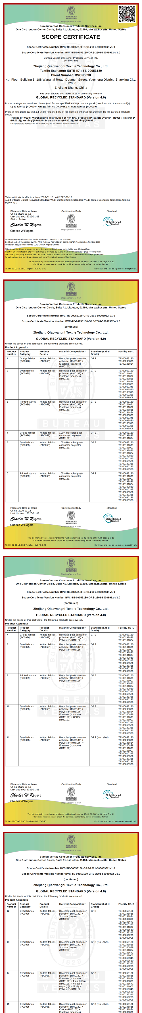 Qualification certificate